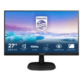 MONITOR 27" PHILIPS 273V7QDSB 1920x1080, 4MS, HDMI DVI, VGA,  NEGRO