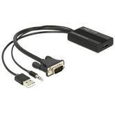 ADAPTADOR VGA A HDMI CON AUDIO+USB DELOCK 62597