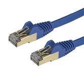 Cable 3m Red Ethernet RJ45 STP Cat6a Snagless Azul