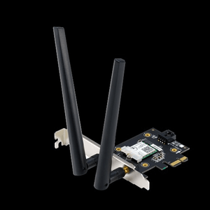 TARJETA DE RED WIRELESS ASUS PCE-AX3000,DUAL BAND PCI-E WIFI 6 (802.11AX). SUPPORTING 160MHZ, BLUETOOTH 5.0, WPA3 NETWORK SECURITY, OFDMA AND MU-