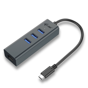 I-TEC USB-C METAL HUB 3 + GLAN 3 PORT HUB + ETHERNET ADAPT ER
