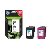 PACK COMBO CARTUCHOS HP 301 NEGRO + TRICOLOR BLISTER