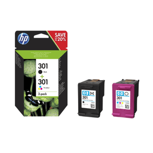 PACK COMBO CARTUCHOS HP 301 NEGRO + TRICOLOR BLISTER