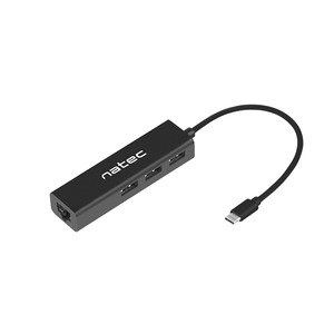 ADAPTADOR NATEC BUTTWEFLY USB-C A RJ45 GIGABIT CON 3XUSB 2.0