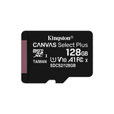 MEMORIA 128 GB MICRO SDHC KINGSTON UHS-I CANVAS SELECT PLUS CLASE 10 + ADAPTADOR SD