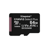 MEMORIA 64 GB MICRO SDXC KINGSTON UHS-I CANVAS SELECT PLUS CLASE 10 + ADAPTADOR SD