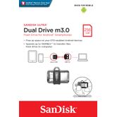 MEMORIA MICRO USB + USB 3.0 SANDISK ULTRA DUAL DRIVE M3.0 256GB GREY & SILVER SDDD3-256G-G46