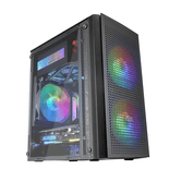 Caja MARS GAMING  MC300 Caja PC Micro ATX Cristal Templado 3xVentilador FRGB NegroRGB Negro