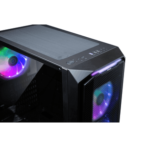 Caja NFORTEC  Torre Gaming Krater para PC con Cristal Templado y 4 Ventiladores RGB de 120mm Color Negro Negro
