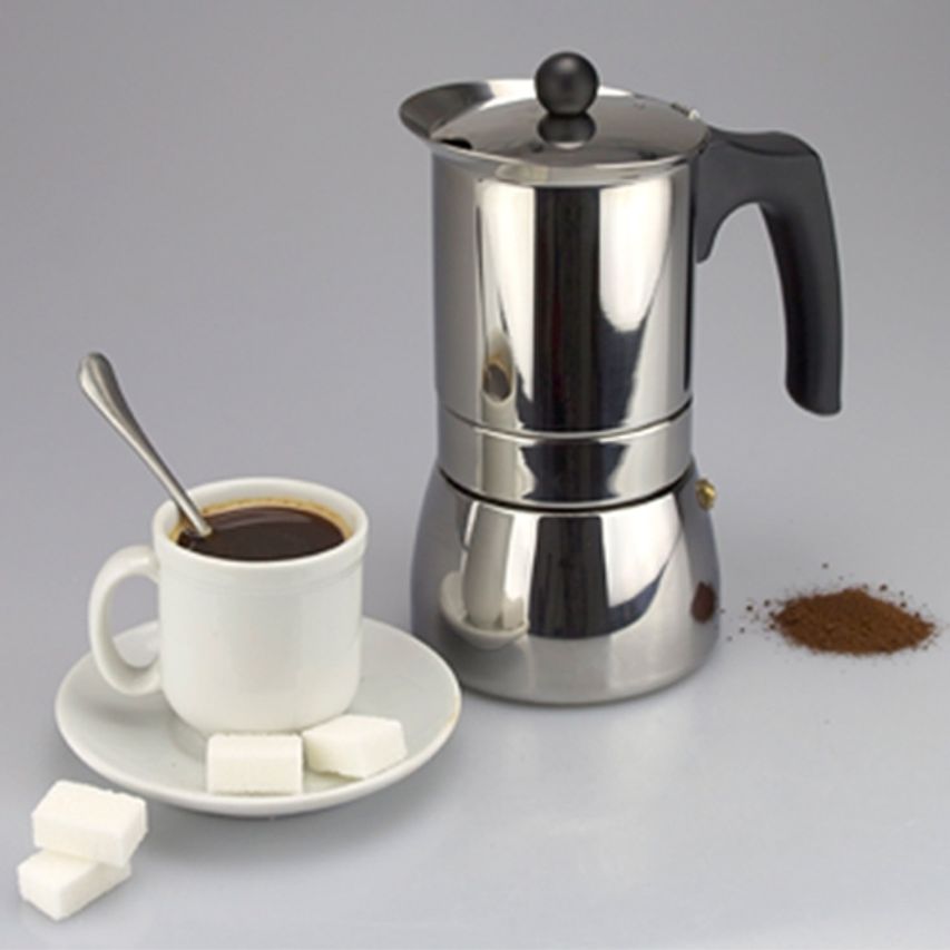 CAFETERA 6 TAZAS ACERO INOXIDABLE