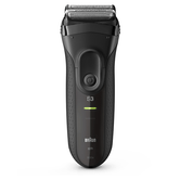 AFEITADORA BRAUN 3020 BLACK SERIE 3 RECARGABLE 2 CABEZALES