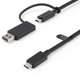 CABLE 0.9M USB-C CON ADAPTADOR USBA - CABLE USB TIP OC