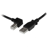 Cable Adaptador USB 2m para Impresora Acodado - 1x USB A Macho - 1x US