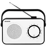 RADIO VINTAGE CON ALTAVOZ AIWA R-190BW AM/FM ALTAVOZ 4" Y JACK 3.5mm DISE??O SOFT TOUCH STYLISH COLOR