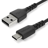 1M DURABLE USB 2.0 TO USB C CABLE BLACK ARAMID FIB ER