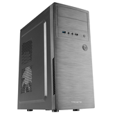 TACENS  2INITIOX, Caja PC Semitorre ATX, Ventilador Lateral 12cm, Frontal Aluminio Pulido, Acero, Negro  Negro