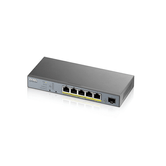 ZYXEL  GS1350-6HP, 6 PORT MANAGED CCTV POE SWITCH, LONG RANG