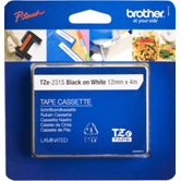 TZE231S 12mm Black on White Tape 4m