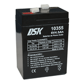 DSK bateria de plomo acido 6v 4.5ah negro