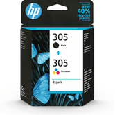 HP 305 2-PACK TRI-COLOR/BLACK ORIGINAL INK CARTRID GE
