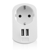 CARGADOR DE PARED EWENT EW1211 2USB 3.1A BLANCO SIN PERDIDA DE ENCHUFE