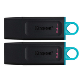 64GB DT EXODIA USB3.2 GEN 1 (BLACK + TEAL) 2 PIEC ES