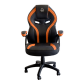 SILLA GAMER KEEP OUT XS200 NEGRA CON DETALLE NARANJA ESPUMA DE ALTA DENSIDAD REPOSABRAZOS FIJOS