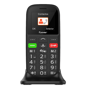 FUNKER C65 COMFORT CLASSIC -Teléfono Móvil, Fácil De Usar para Personas Mayores con Botón SOS y Base Cargadora.