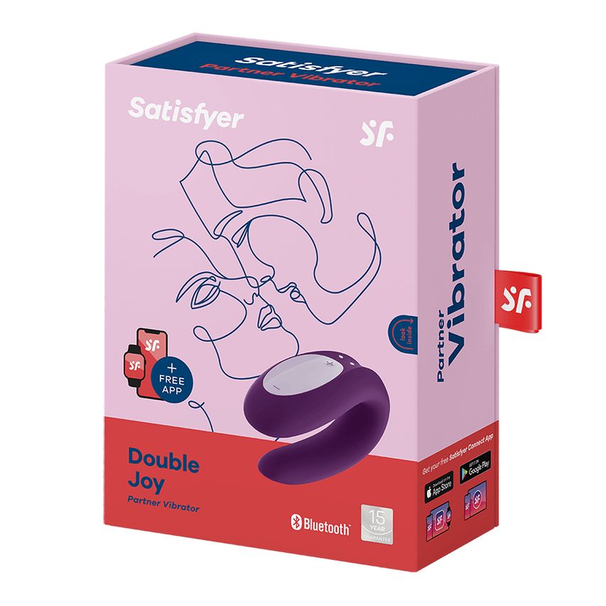 SATISFYER DOUBLE JOY VIOLET BLUETOOTH AN