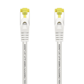 AISENS Cable De Red Latiguillo RJ45 LSZH Cat.7 600 MHz S/FTP PIMF AWG26, Blanco, 0.5 m