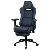 SILLA CON EXTENSION DE REPOSAPIES AEROCOOL ROYAL NAVY BLUE PIEL SINTETICA REPOSABRAZOS AJUSTABLE Y ACOLCHADO