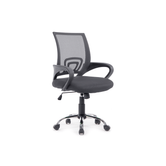 SILLA DE OFICINA EQUIP DE MALLA COLOR GRIS OSCURO RECUBRIMIENTO PU DE ALTA CALIDAD DISE??O ERGONOM