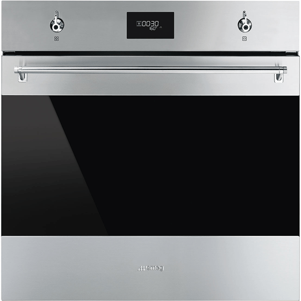 Forno Termoventilado Smeg Classica SFP6301TVX Limpeza Pirolítica E De 70 Litros Aco Inox
