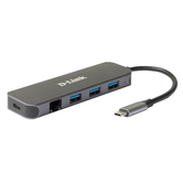 5-IN-1 USB-C HUB 1 X GIGABIT ETHERNET - 3 X USB 3.0 - 1 USB -C