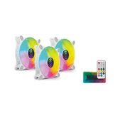 KIT 3xVENTILADOR INTERNO ARGB MARS GAMING MF-3D KIT WHITE 12x12cm ARGB EFECTO ESPEJO INFINITO