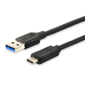 CABLE USB 3.0 TIPO A MACHO A USB-C MACHO 0.5M