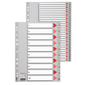 SEPARADOR ALFABETICO POLIPROPILENO MULTITALADRO A-Z FORMATO A4 COLOR GRIS ESSELTE 100112