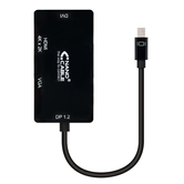CONVERSOR NANO CABLE MINI DISPLAYPORT A VGA/DVI/HDMI 15CM NEGRO