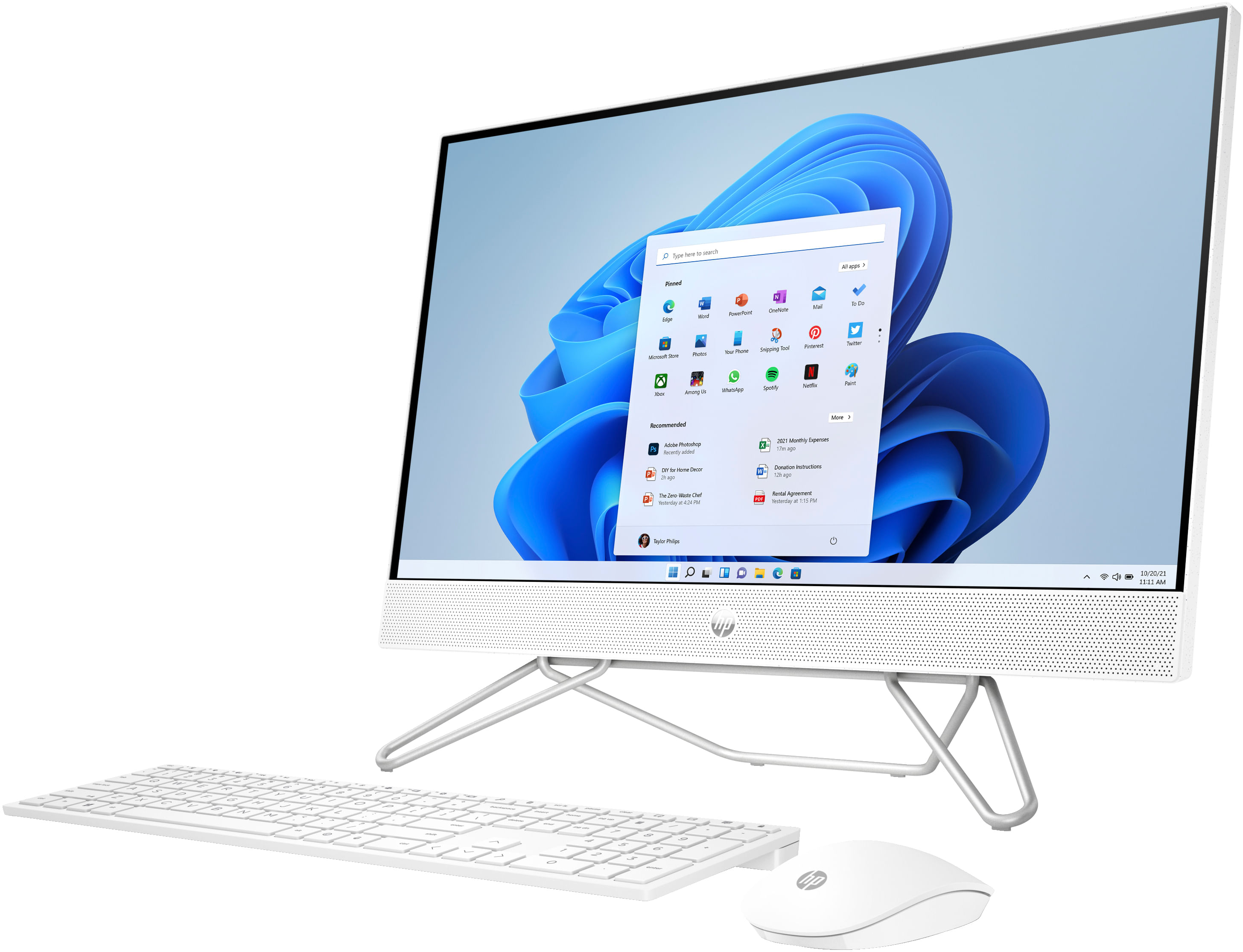 HP All-in-One PC 23,8 Zoll - Leistungsstarker Bürocomputer Mit AMD Ryzen 5 & 512 GB SSD