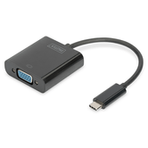 Adaptador USB Type-C a VGA  Full HD 1080p Longitud del cable: 19 5 cm  negro