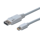 DISPLAYPORT CONNECTION CABLE  MINI  DP - DP M/M  2.0M  W/INTERLOCK  DP1.1A CONFORM, WH