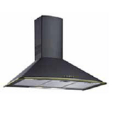 CAMPANA CHIMENEA TEKA DMR 975 NEGRO ANCHO 90 CM RUSTICA