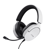 HEADSET TRUST GAMING GXT 489 BLANCO FAYZO 25210 MICROFONO DESMONTABLE PLEGABLE CABLE TRENZADO 1,2m JACK 3.5mm CONTROL REMOTO