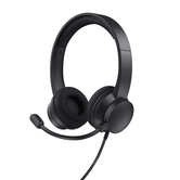 HEADSET TRUST AYDA 25089 USB ADAPTADOR USB-C MICROFONO PLEGABLE CON CANCELACION DE RUIDO DIADEMA AJU