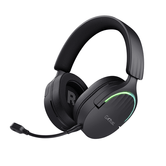 HEADSET BLUETOOTH TRUST GAMING FAYZO GXT 491 NEGRO 24901 BT Y USB 2.4Ghz MICROFONO DESMONTABLE Y FLEXIBLE CARGA USB-C CONTROLES EN LA OREJA RGB