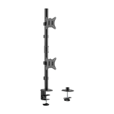 AISENS Soporte de mesa eco giratorio e inclinable para 2 Monitor TV 9kg de 17 32  Negro