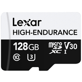LEXAR 128GB HIGH-ENDURANCE MICROSDHC/MICROSDXC UHS-I CARDS UP TO 100MB/S READ, 45MB/S WRITE, C10 A1 V30 U3
