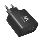 CARGADOR DE PARED RAPIDO EWENT USB-A USB-C GANFAST 65W NEGRO