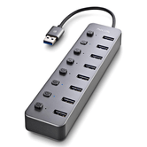 HUB USB 3.0  NGS CON 8 PUERTOS CON INTERRUPTOR INDEPENDIENTE