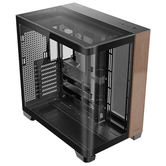 ANTEC  C8 Curve Wood  Negro, Transparente, Madera